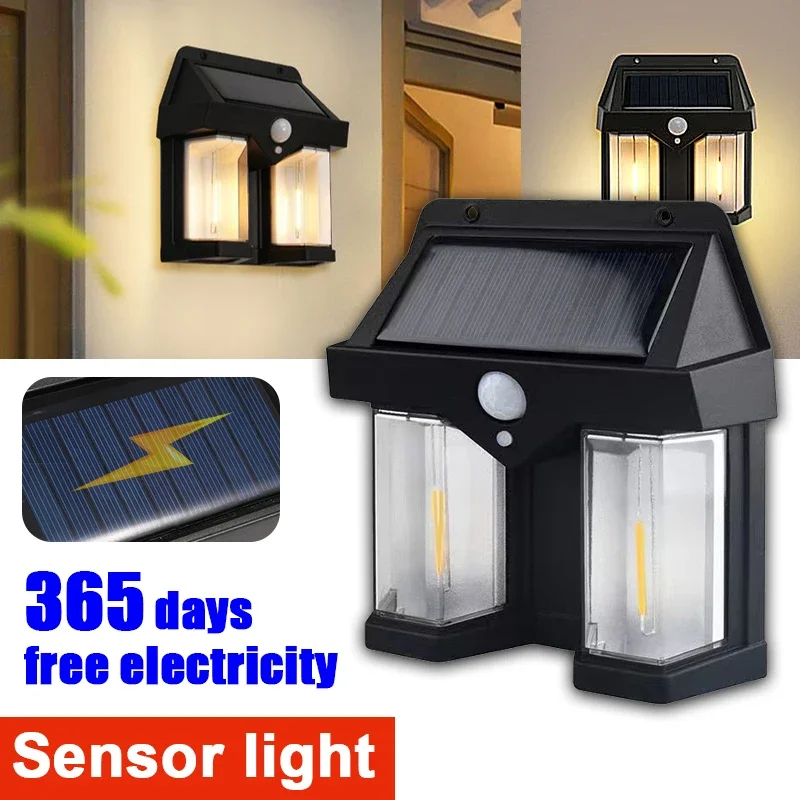 

Super Bright Solar Tungsten Wall Lamp Sensor Light Sunlight Waterproof Outdoor Motion Detector Lighting Solar Led Garden Light