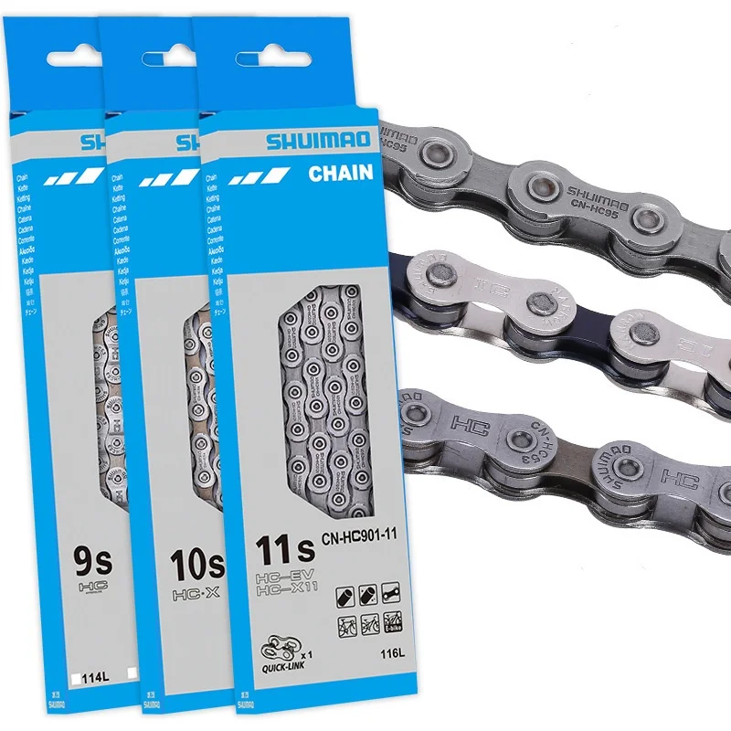 SHIMANO DEORE XT HG سلاسل الدراجة HG53 HG54 HG601 HG701 HG901 M8100 M7100 للدراجات الجبلية MTB 9/10/11/سرعة 116/126L سلسلة #2