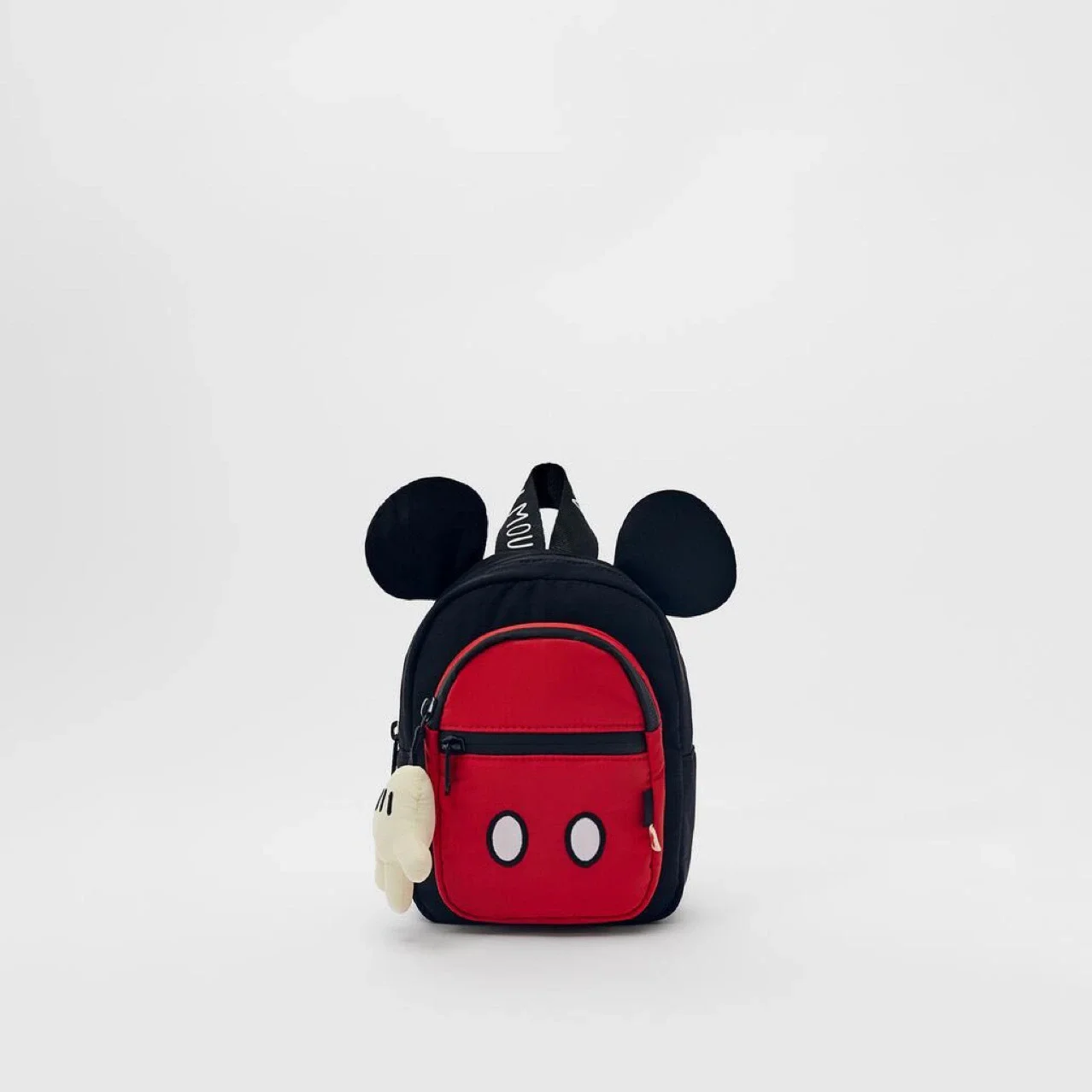 Backpack Disney Brand Mickey Hand Ear Cute New Style Kids Small Bag Zipper Black And Red Colors Fashion Cartoon Children\' Bags