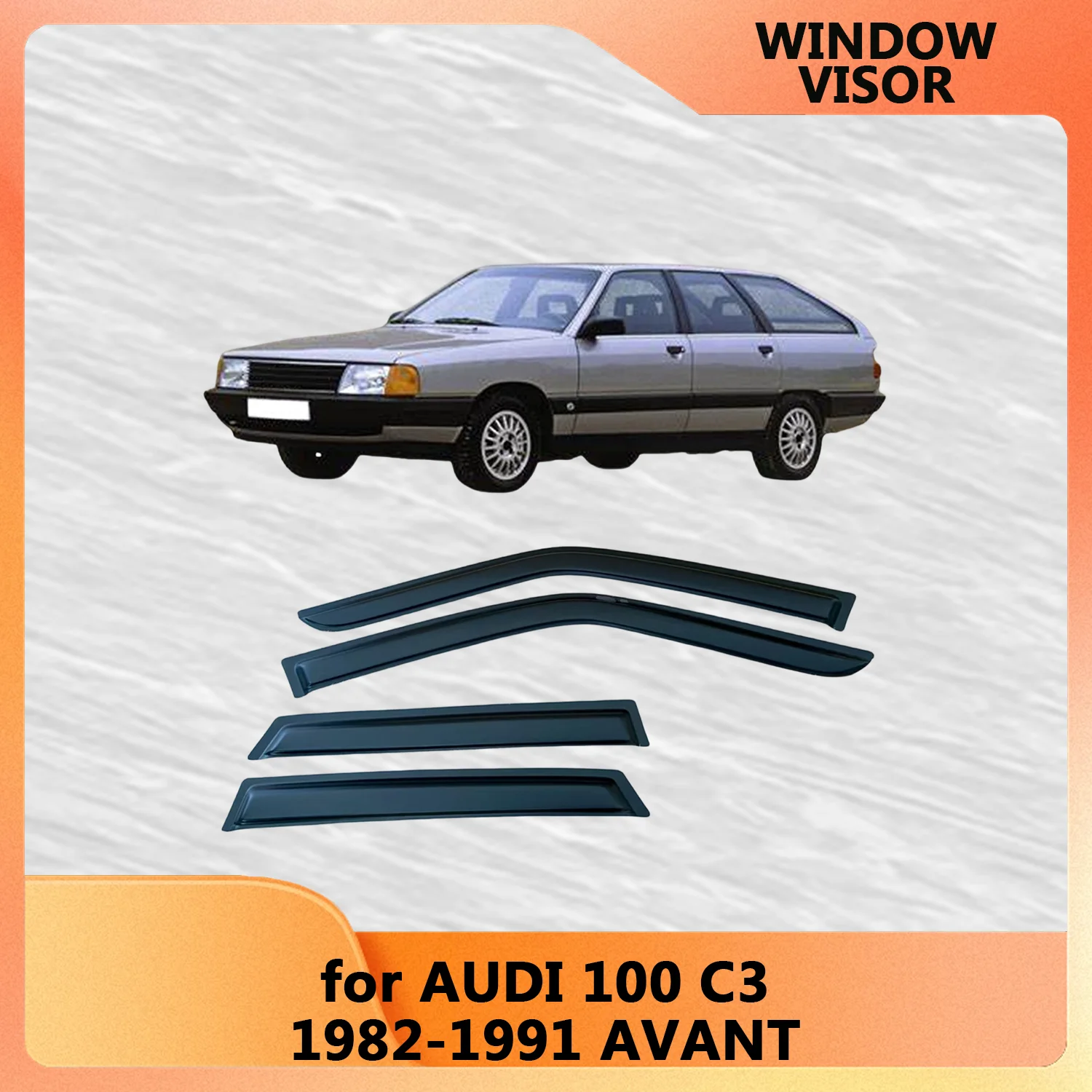 

Оконный козырек для AUDI 100 1982 1983 1984 1985 1986 1987 1988 1989 1990 1991 AVANT, ветрозащитные дефлекторы, защита от дождя, дверной козырек, вентиляционное отверстие