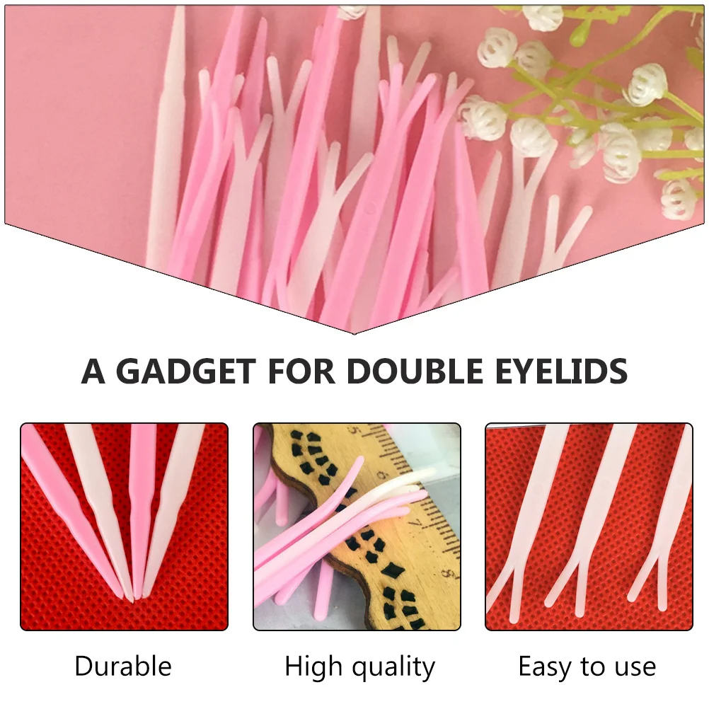 100Pcs Double Fold Eyelid Fork Y Design Sticker Application Tool for Home Beauty Salon Professional Makeup Supply
