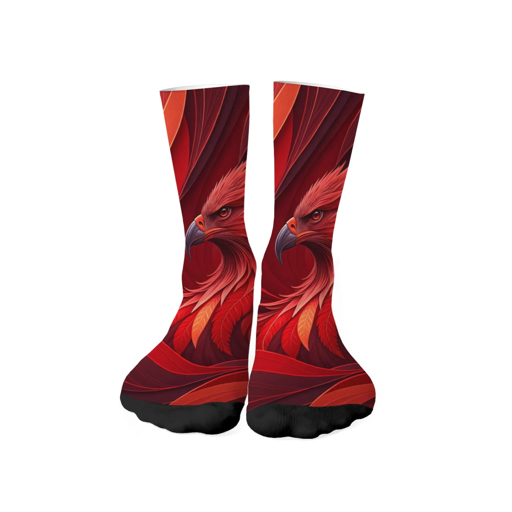 1 Pairs الأحمر كوندور موضوع زوجين الاتجاه جوارب رياضية مع شخصية لينة ومريحة Harajuku الجدة الرجال طاقم الجوارب #1