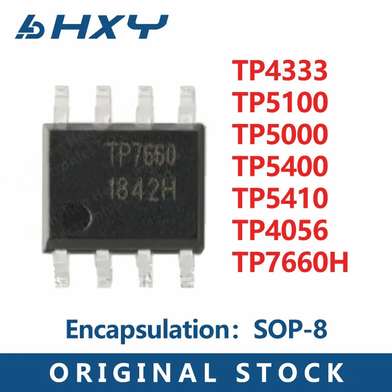 5PCS SOP-8 Package battery Management TP4333 TP5100 TP5000 TP5400 TP5410 TP4056 TP7660H