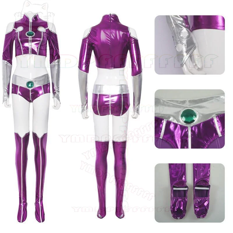 アニメタイタンコスプレセットユーススターファイアタイトフィット服トップスショーツ袖レッグカバーハロウィンステージパフォーマンスco