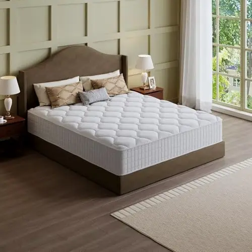 Queen Mattress, 14 Inch Hybrid Memory Foam Mattress in a Box, Cooling Gel for Pressure Relief & Back Pain Support