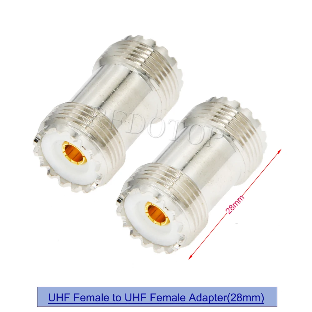 1Pcs 28mm UHF Female to Female Jack SO239 Straight RF Coaxial Adapter Connector Converter 50 Ohm High-Quality