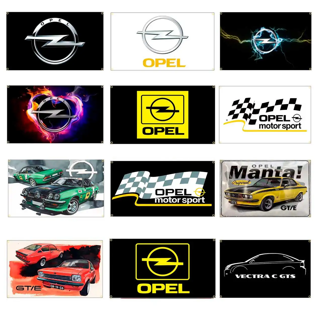 60x90cm/90x150cm O-Opels Motor Sport Metal Logo Flags Tapestry Banner Racing Car Garage or Outdoor Decoration
