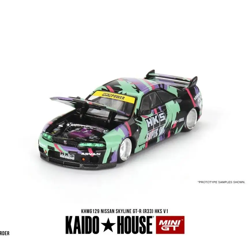 TSM MODELS Kaido House x MINI GT KHMG129 1:64 nissan skyline GT-RR33 hks diecast alloy car model