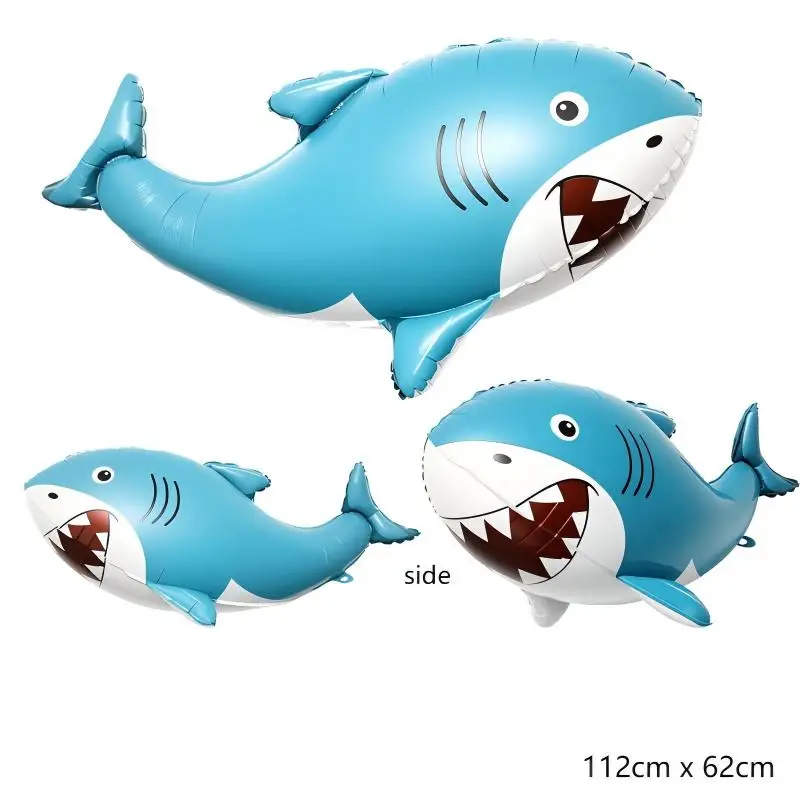 Animali dell'oceano Palloncini in foglio di alluminio Delfini Tartarughe Squali Elio Galleggiante Palloncini per feste di buon compleanno Baby Shower Puntelli per foto