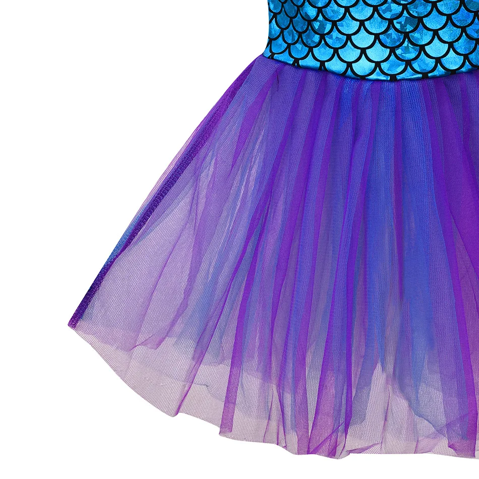 Girl Mermaid Dress Halloween Cosplay Birthday Clothing for Kid Carnival Party Gift  Princess Costumes