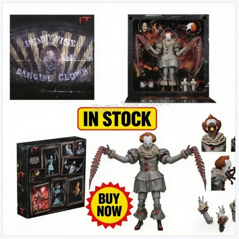 

В наличии! Горячая распродажа! Фигурка NECA Пеннивайз/Джокер, модель куклы-хоррор, украшение на Хэллоуин, подарок на Рождество/День рождения