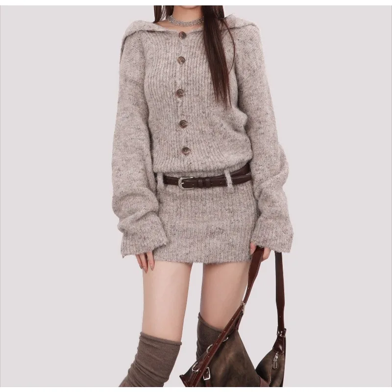 

Super Beautiful Knitted Dress Bodycon Long-sleeved Slim Figure-flattering, Pure Charming and Hot Girl Sweater Dress