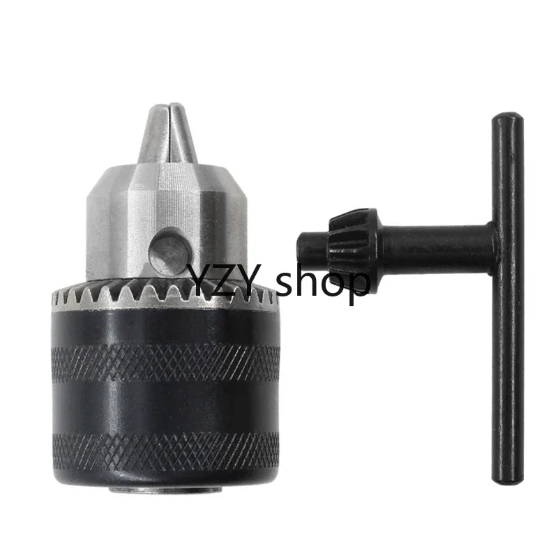 1pcs Thread Drill Chuck 1.5-13mm B16 3/8 Conversion Drill Chuck 1/2 M12x1.25 Wrench Into Electric Drill Keyless 3 Jaw Chuck