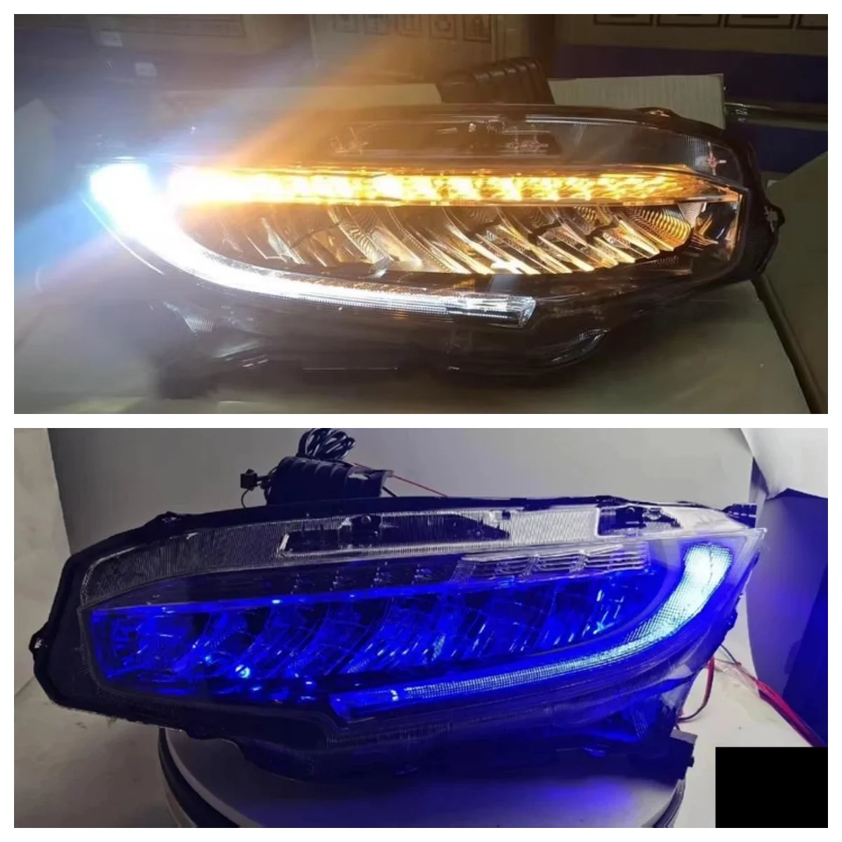 

светодиодная фара в сборе для Honda civic 10-й модифицированный красочный дневный ходовой сигнал поворота