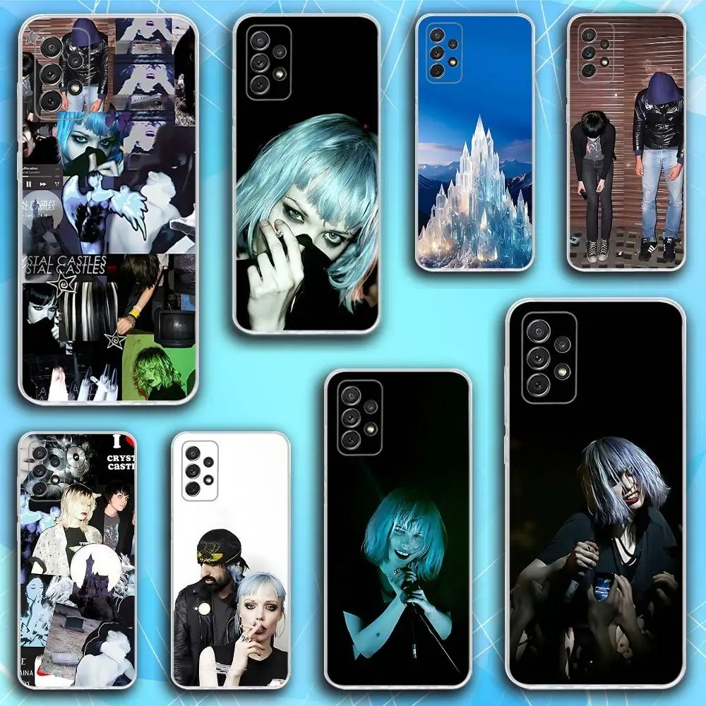 

Band C-Crystal C-Castles Phone Case For Samsung S30,23,21,22,20, FE lite,S10,9,8,7 PIus Note20ultra Soft Transparent
