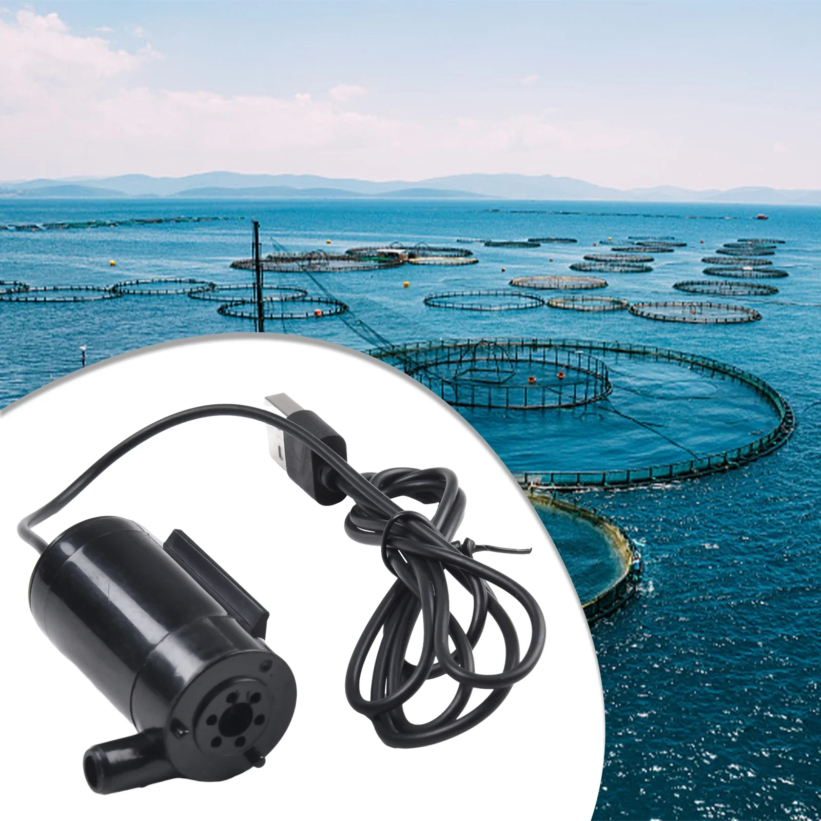 USB Water Pump Mini USB Cutterbar 0 ~ 60 Degree Celsius Air Compressor Corrosion-Resistant USB Submersible Pum