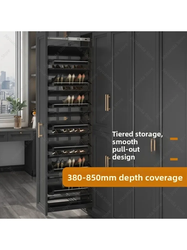 AliExpress NONE Shoe Cabinet Built-in Pull-out Shoe Rack Push-pull Large-capacity Retractable Pull Basket Partition Layer Shoe Storage Hardware