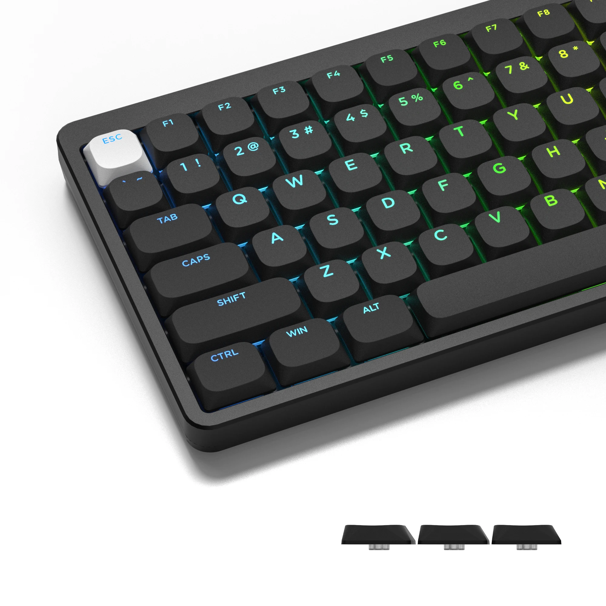 

143 Keys Double Shot PBT Keycaps Low Profile WOB Shine Through Slim Keycaps for Cherry Gateron MX Switches Mechanical Keyboard