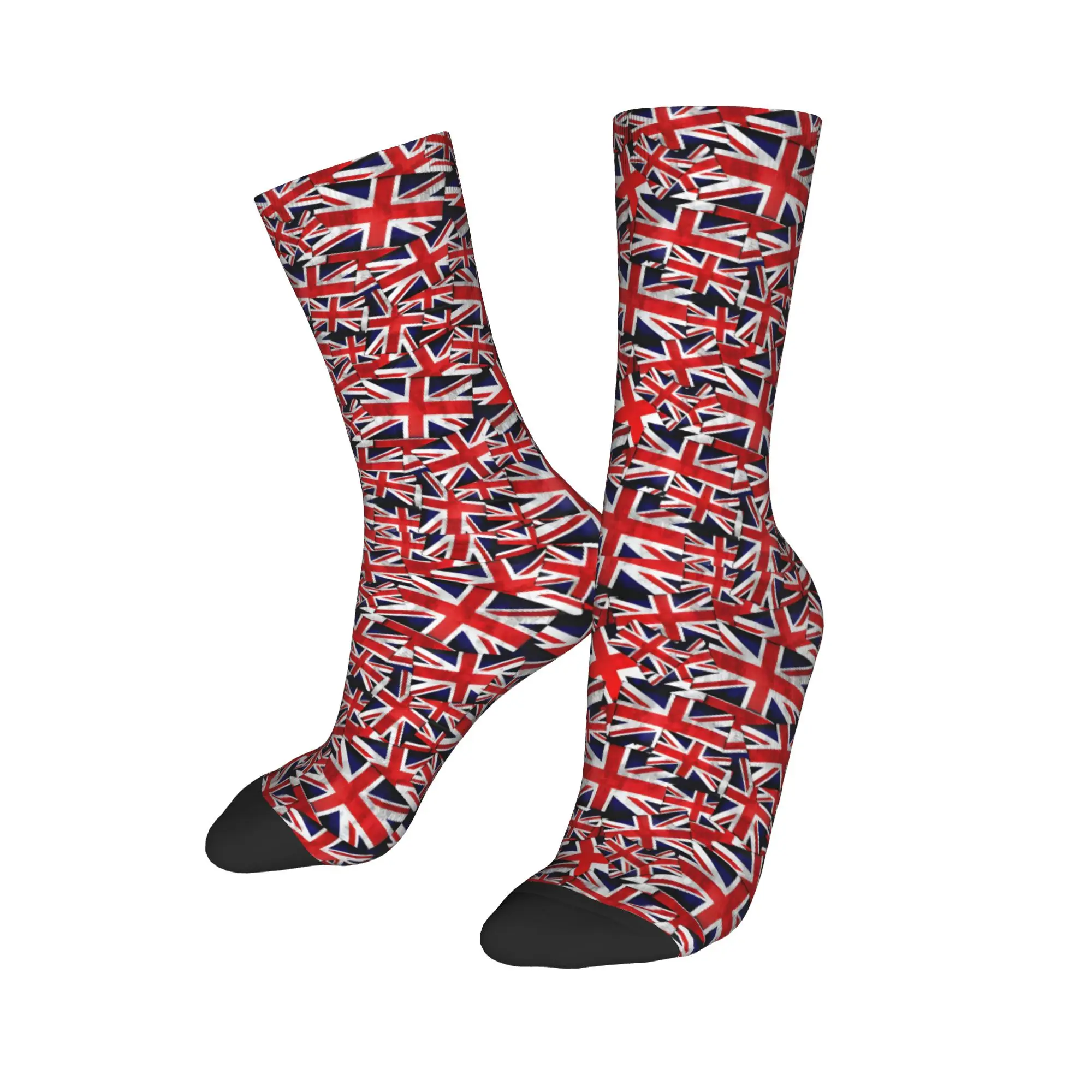 

Custom Novelty Print Union Jack Flag Of The Uk Socks for Men Women Stretchy Summer Autumn Winter Scotland Crew Socks