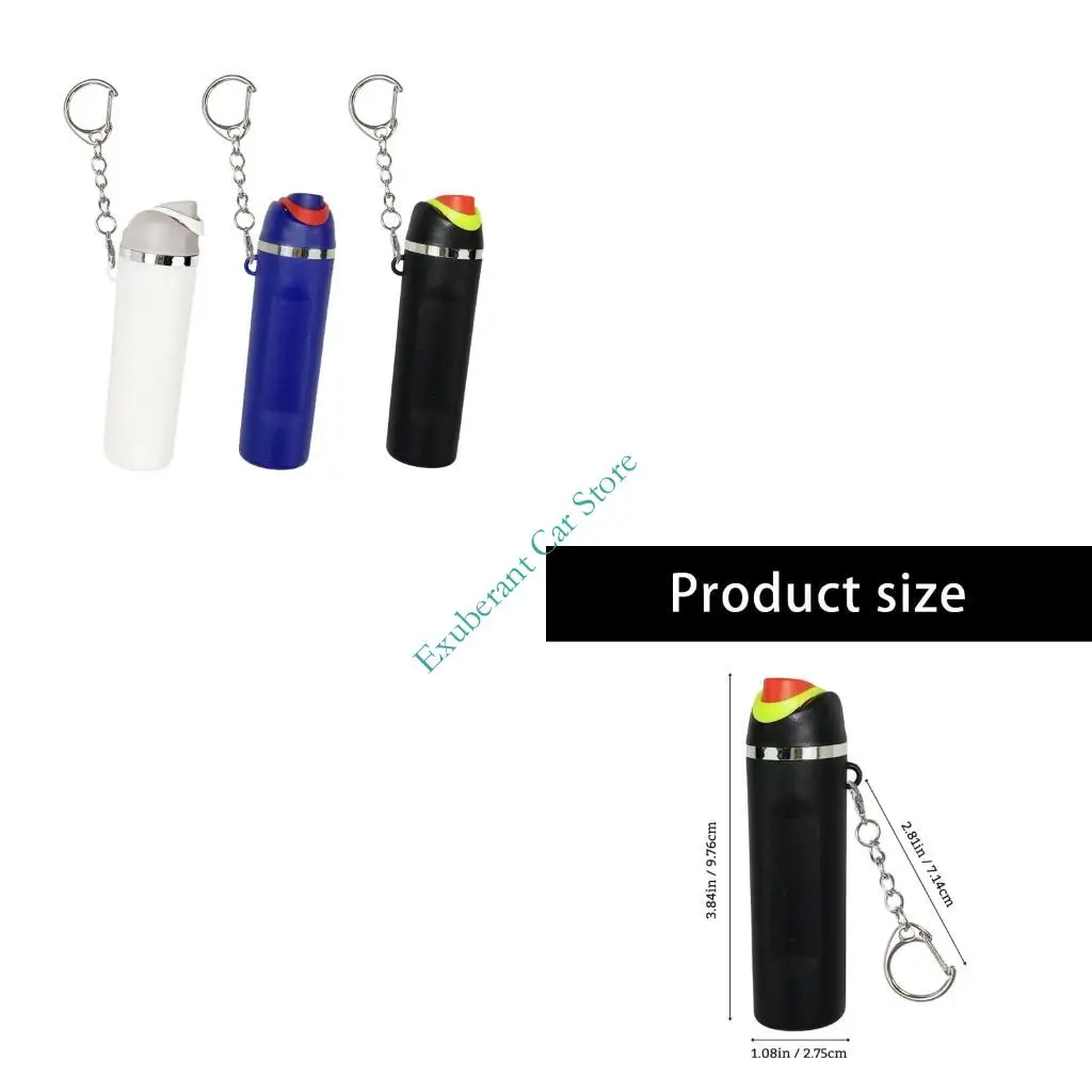 

H3CE Pack of 3 Portable Mini Bottle Keychains Designed for Lip Balm Storage Fashionable and Humorous Christmas Present