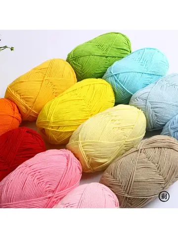 40-50g/Set 4ply Milk Cotton Knitting Yarn Needlework Dyed Lanas For Crochet Craft Sweater Hat Dolls At Low Price