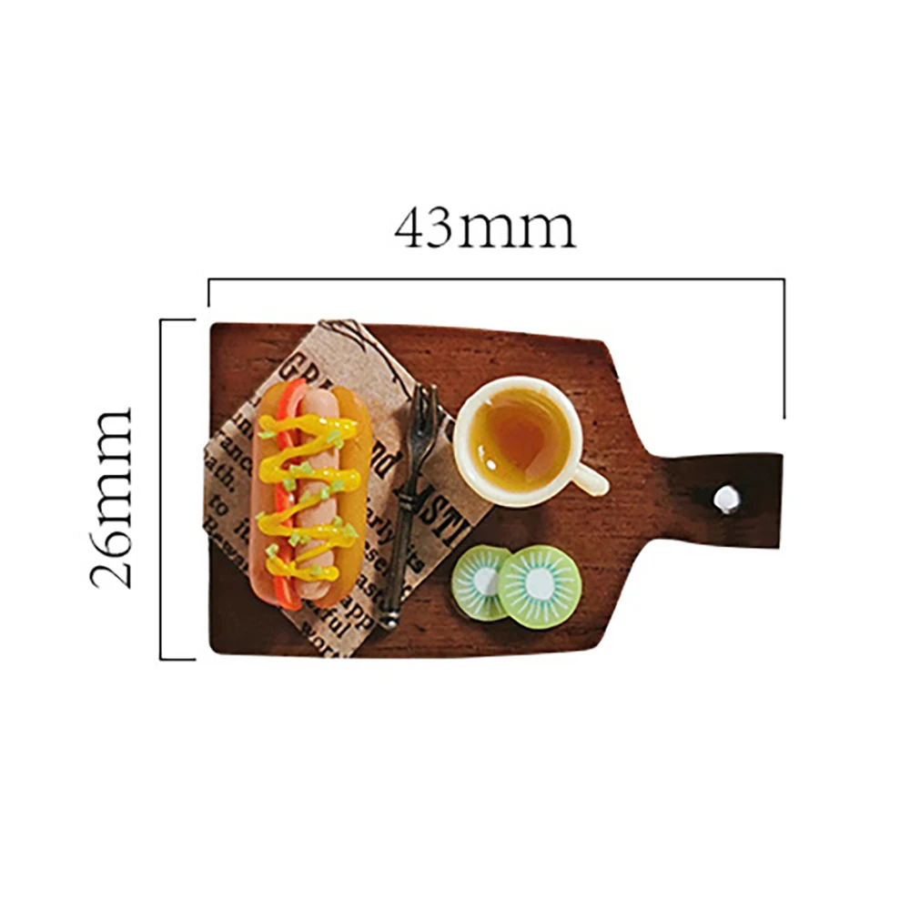 1Pcs 1/12 Dollhouse Miniature Hot Dog Fruit Mini Drinks Food Model for ob11 bjd Doll House Accessories Decoration