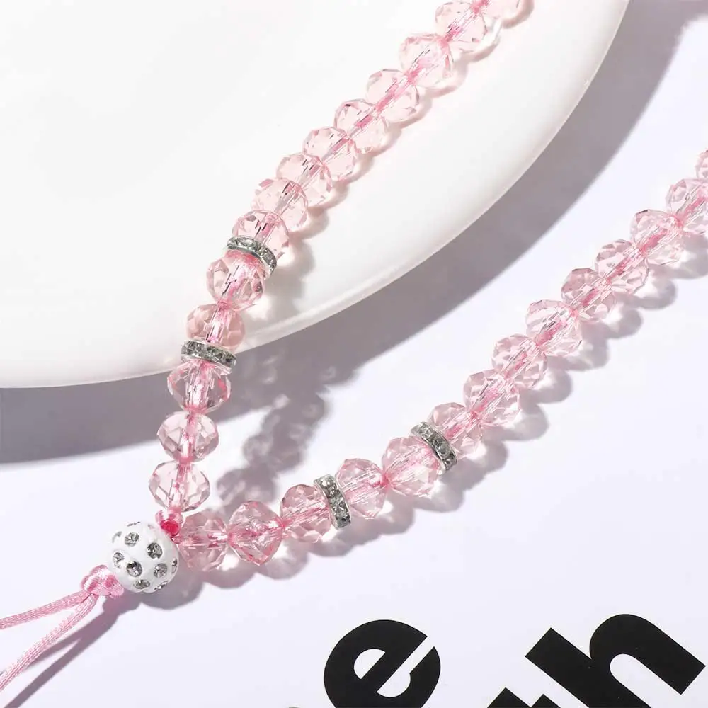 Phone Charm Wrist Strap Crystal Beads Key Lanyards Mobile Phone Straps Phone Lanyards Mobile Phone Chain Crystal Phone Straps