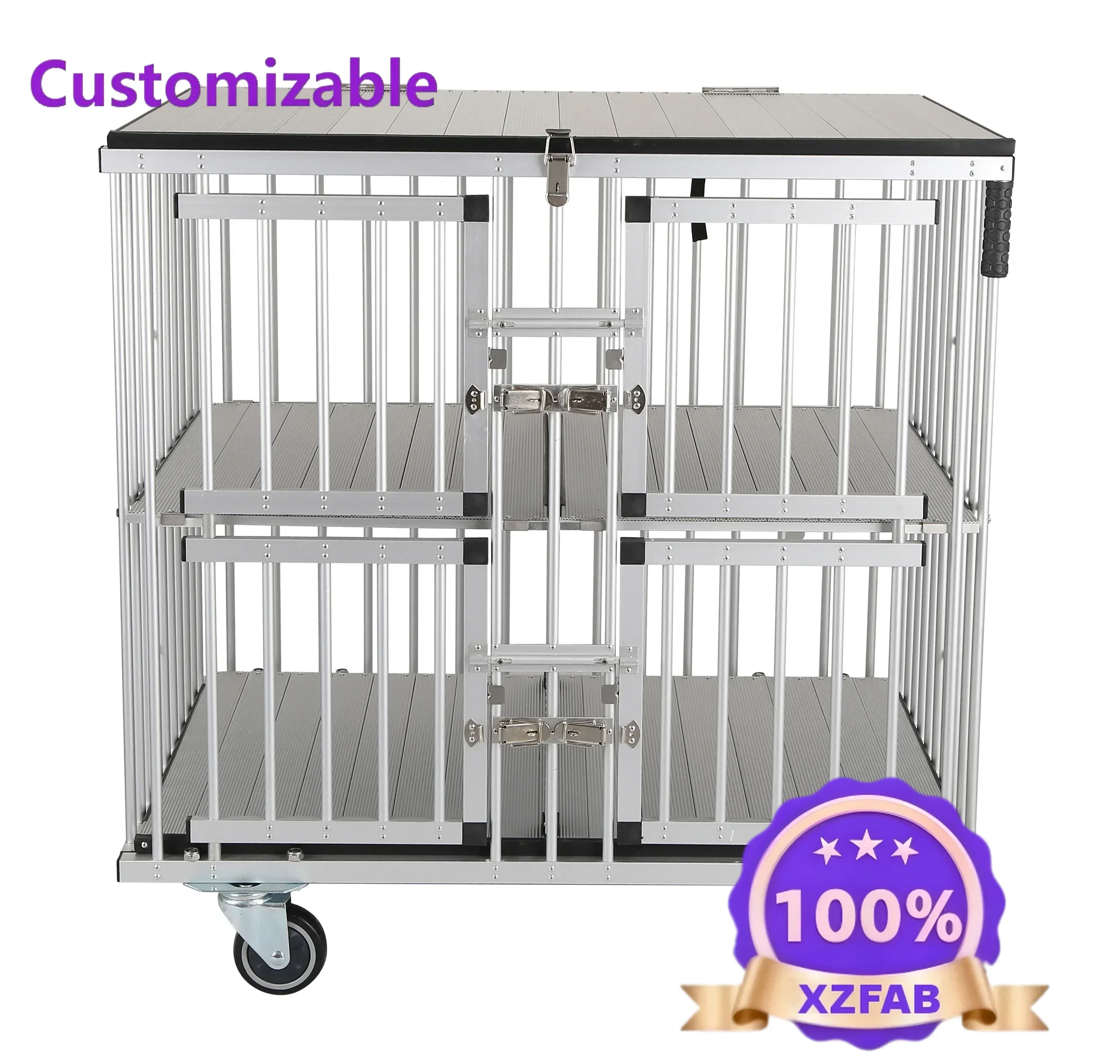 Factory Direct 2026 Dog ShowTrolley  Aluminum Portable Outdoor Foldable Wagon Cart Camping Folding Pet Stroller