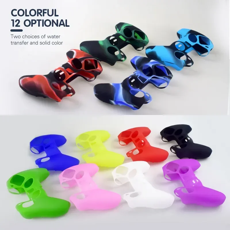 DATA FROG Color Mix Soft Silicone Gel Protective Skin Cover Case For PS5 Game Controller Accessories view 2