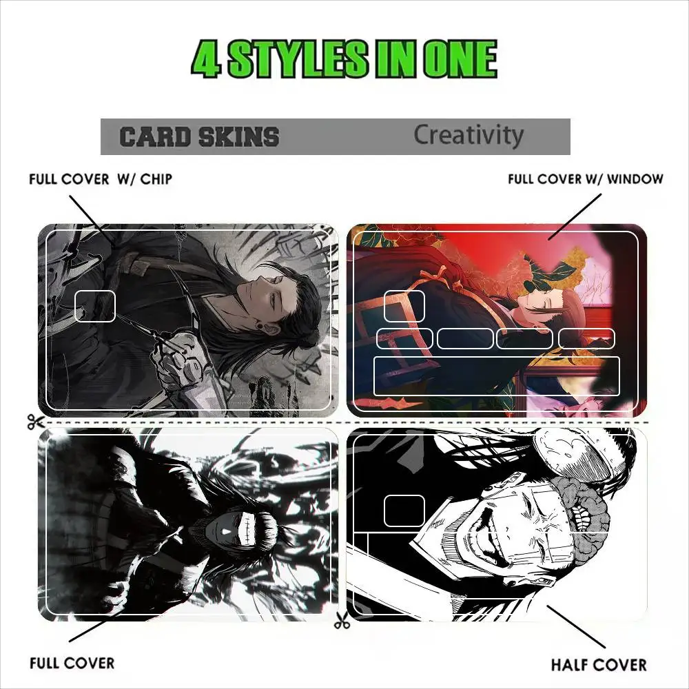 Suguro Geto JJK  Sticker Film Tape Skin for Credit Card Debit Card Waterproof Stickers Cartoon