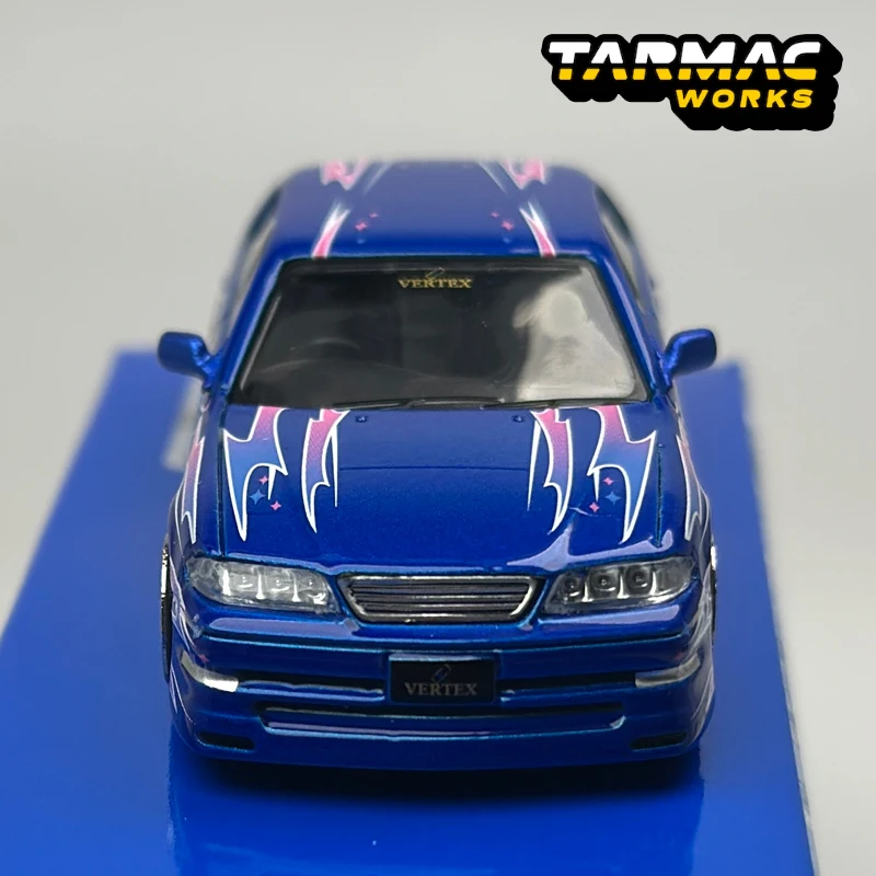 Tarmac Works 1:64 TW VERTEX Toyota Mark II JZX100 Blue Metallic