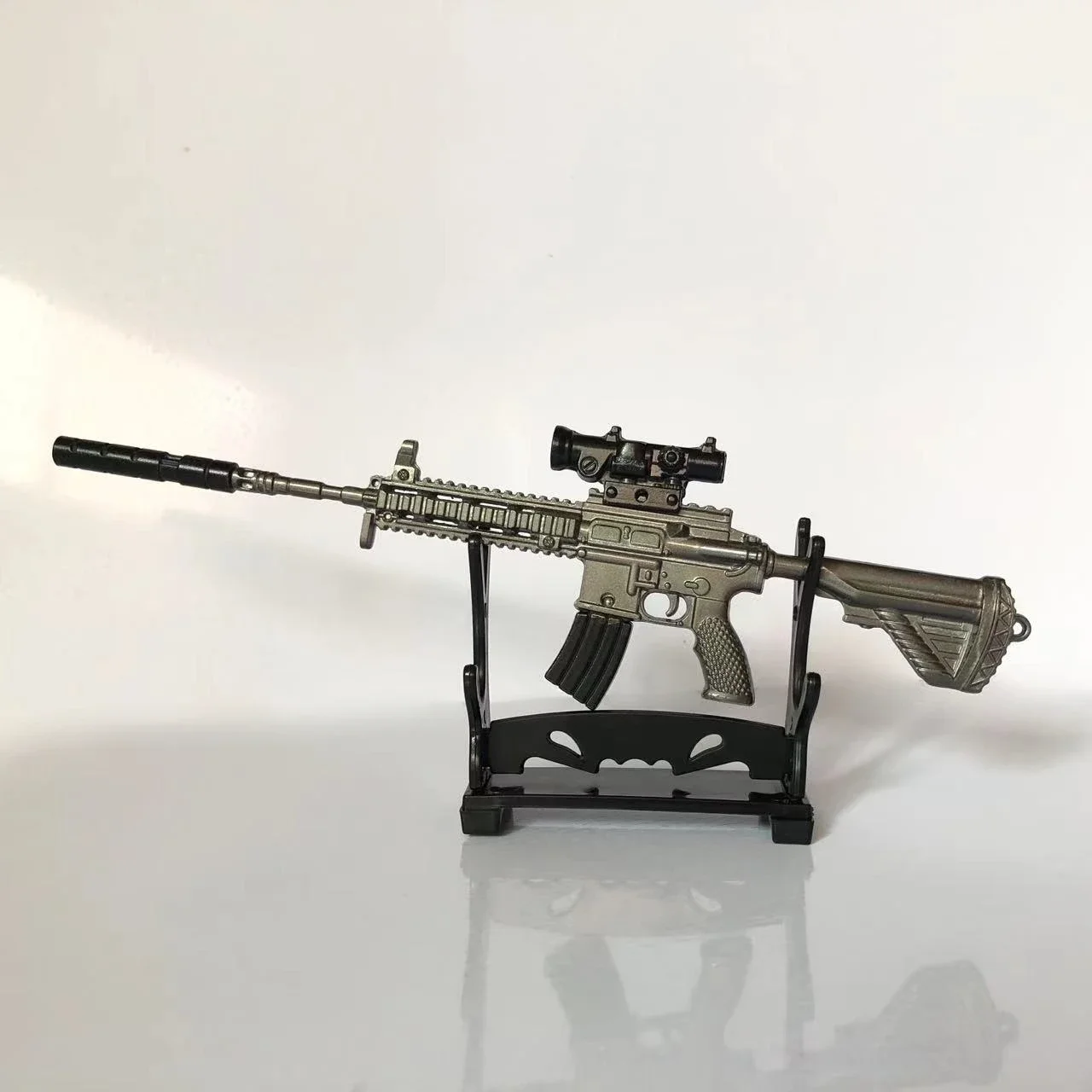 20 سنتيمتر بندقية نموذج سطح المكتب زخرفة سبيكة صغيرة M416 AWM مسدس نموذج PUBG Jedi مسدس لعبة تململ لعبة لصبي الكبار هدية الكريسماس