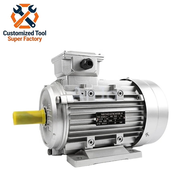 Energy saving 1.1kW high efficiency copper core three-phase motor 1.5HP perfect matching gear reducer industrial drive motor
