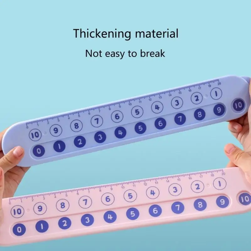 W89C Slide Ruler for Mathematics Kid Digital Decomposition Ruler Number Decomposition Ruler Math Training Number Matching Toy
