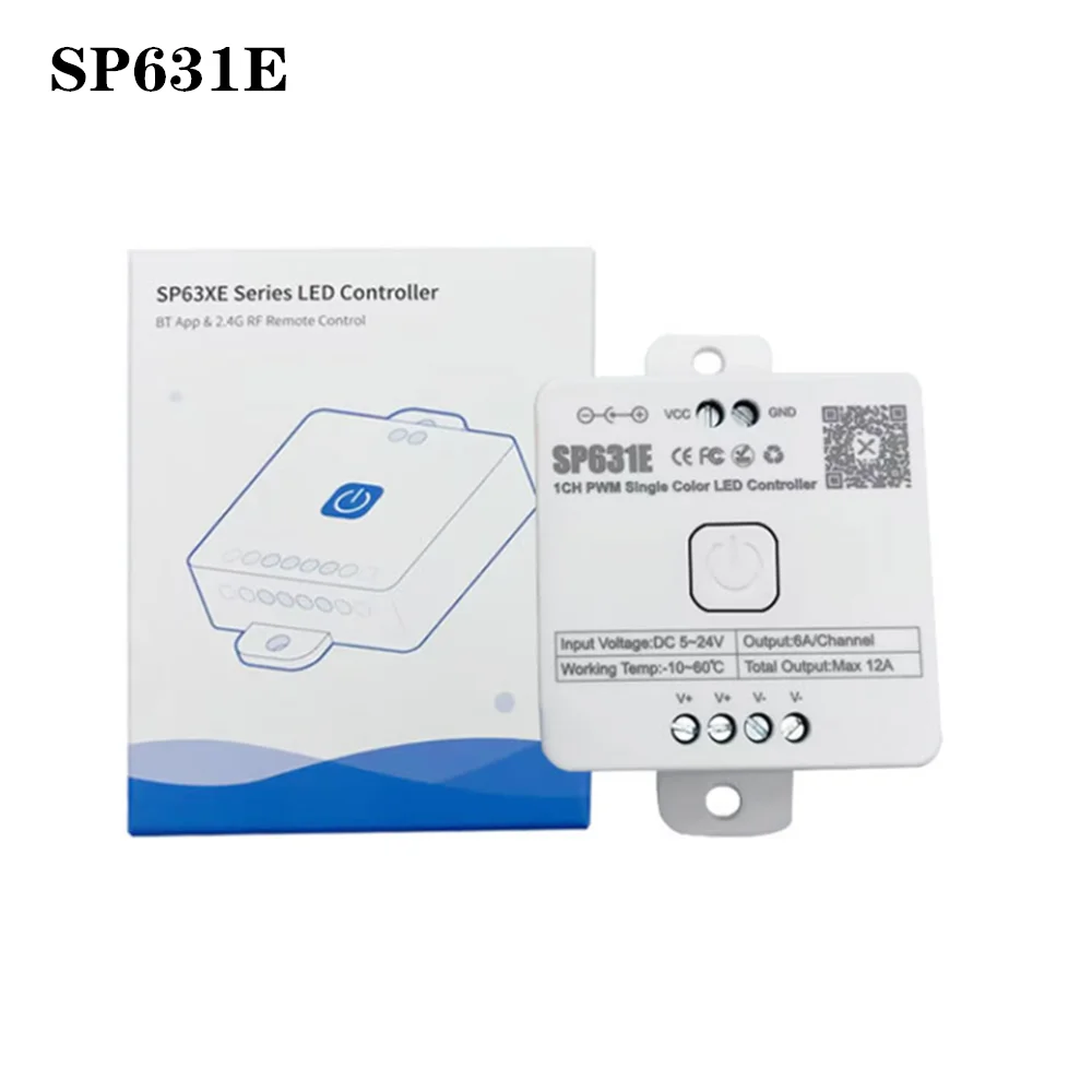 

SP630E Все в одном светодиодный контроллер 5-канальный ШИМ SPI пикселей Светодиодная лента WS2812B WS2811 SK6812 FCOB 5050 RGB RGBW CCT Музыка BT 5 В-24 В