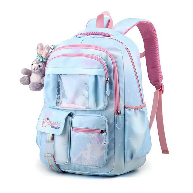 Mochila escolar para niñas de 1 a 5 grados, bolso escolar colorido, impermeable, ortopedia, novedad de 2024