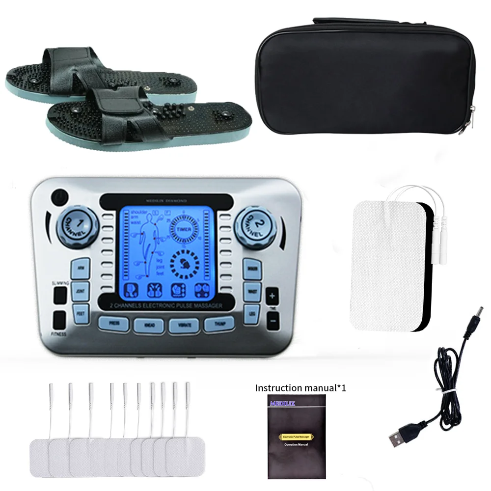 

Electrostimulator Physiotherapy TENSMachines Eletric compex Muscle Stimulator EMS Pulse Acupuncture BestMassager For Body Pads