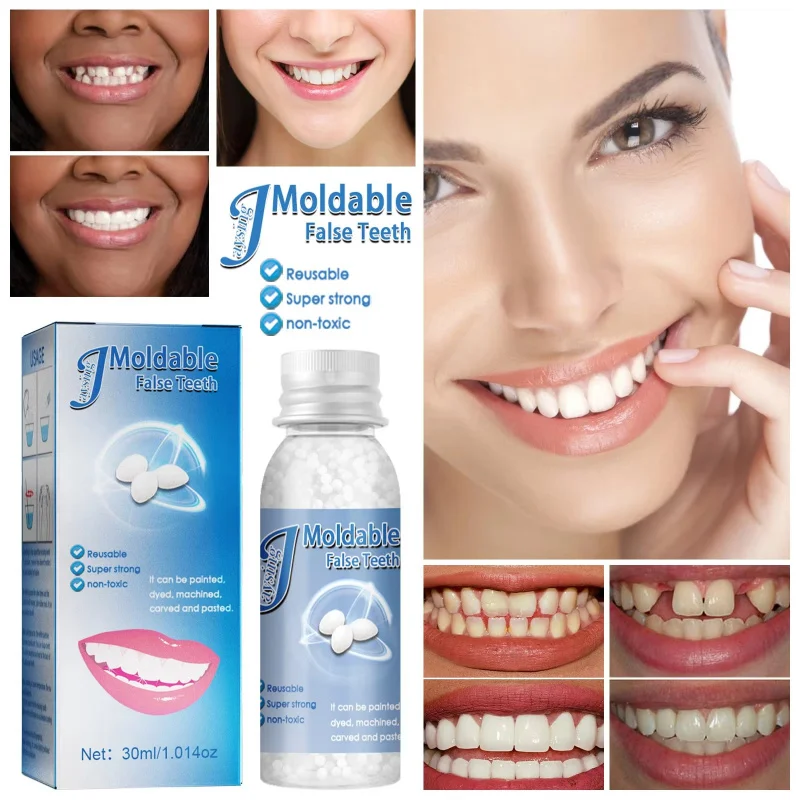 1/2pcs 30ml Temporary Tooth Repair Moldable Teeth And Gaps False Tooth Solid Gel Adhesive Fake Teeth Beauty Tool Dental Supplies