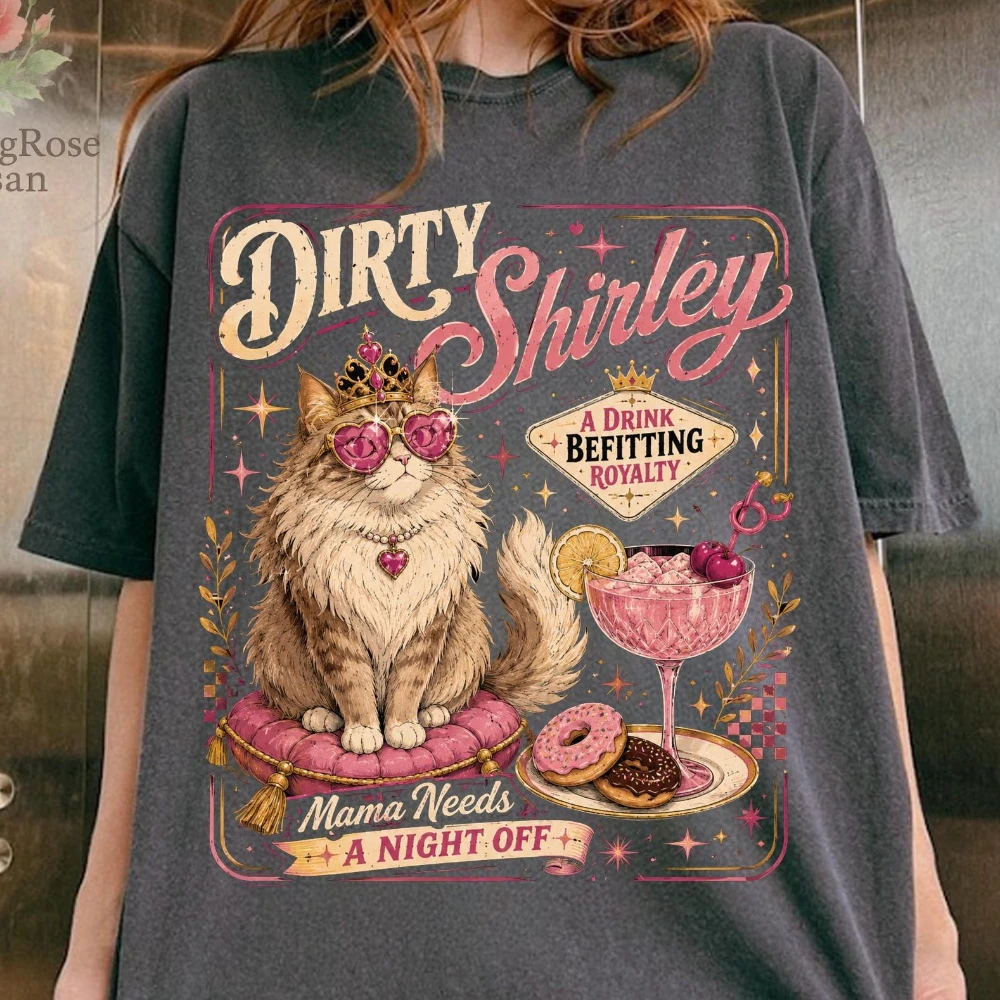 Dungeon Crawler Carl Dirty Shirley Club T Shirt Princess Donut Fantasy Lit RPG Design Bookish Gamer Tee Cat Adventure Graphic