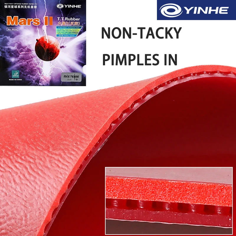 

YINHE Mars II Mars 2, накладка для настольного тенниса, не липкая накладка для пинг-понга, одобренная ITTF, с губкой для петли и быстрой атаки