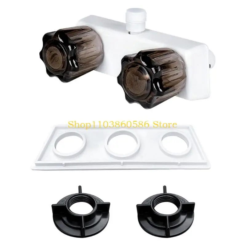 

242A Quick Connection Campers Shower Faucet ABS Construction Cold Hot Water Control Knobs
