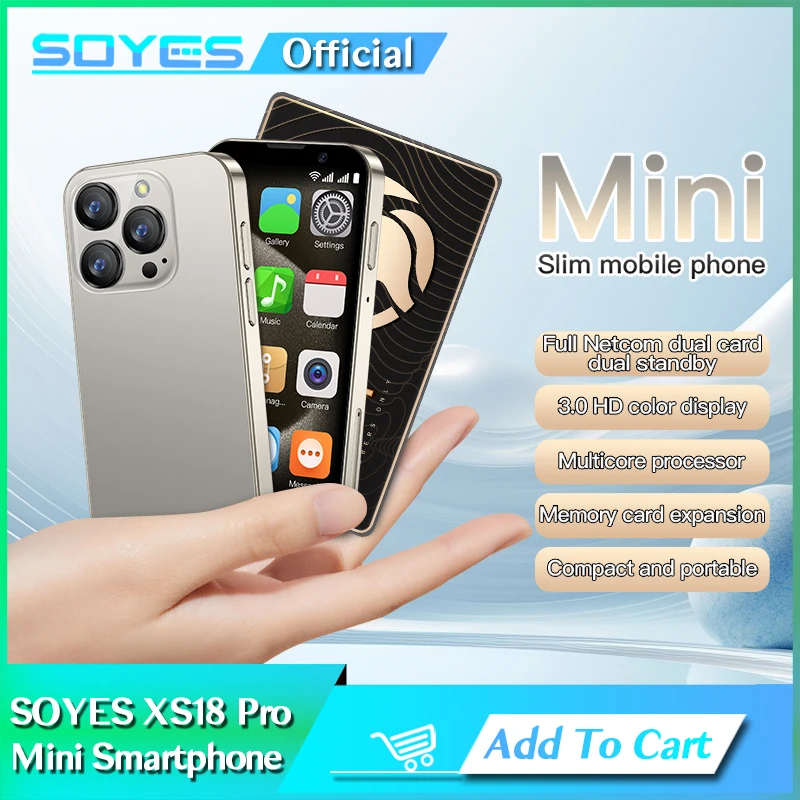 

SOYES XS18 Pro 2GB RAM 16GB ROM Android8.1 Mini Smartphone With Facial Recognition Dual SIM Standby 3G Network 3.0in Small Phone