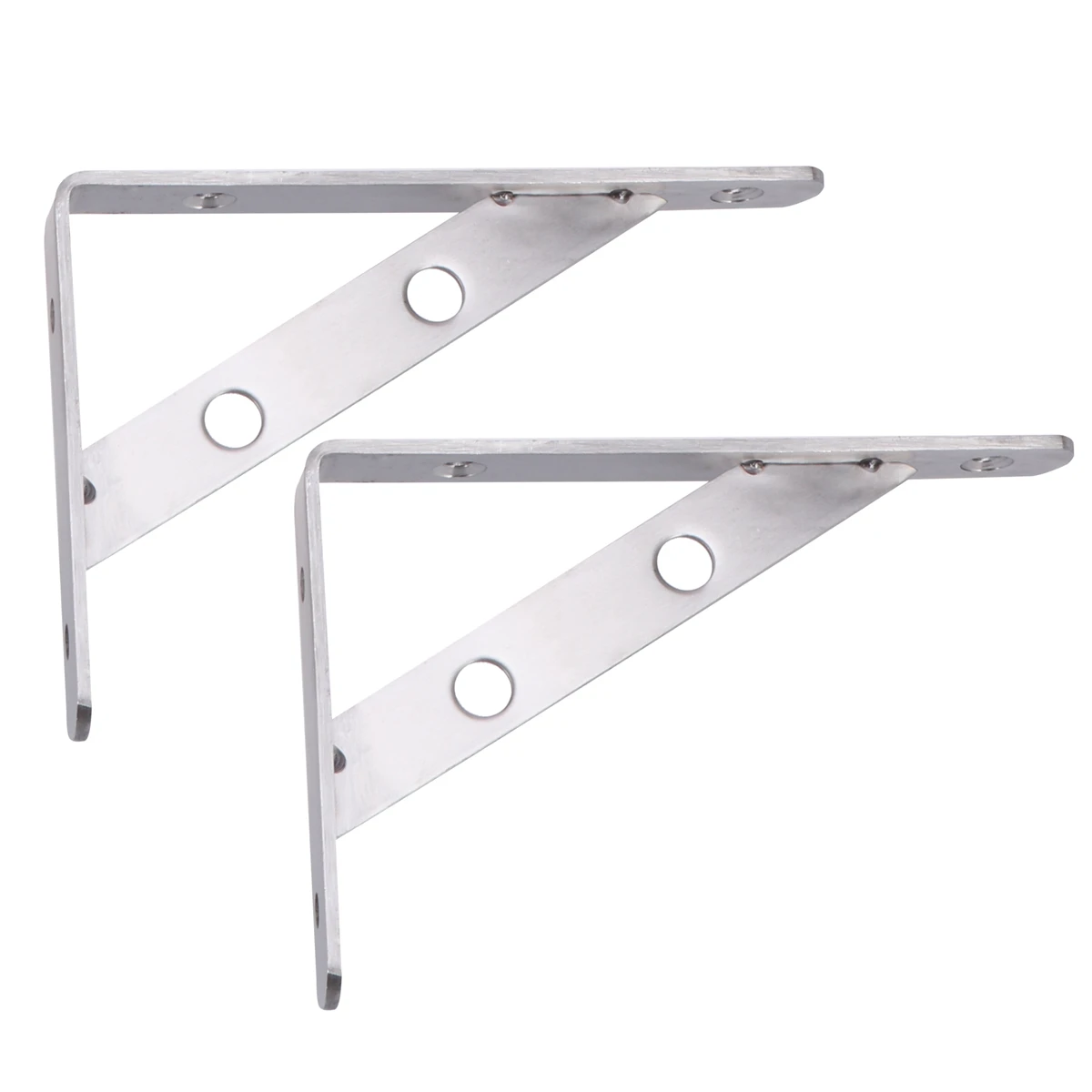 

2 Pcs Stainless Steel Triangle Bracket Shelf Shelves Folding Brackets Racking Shelving Triangular Partition