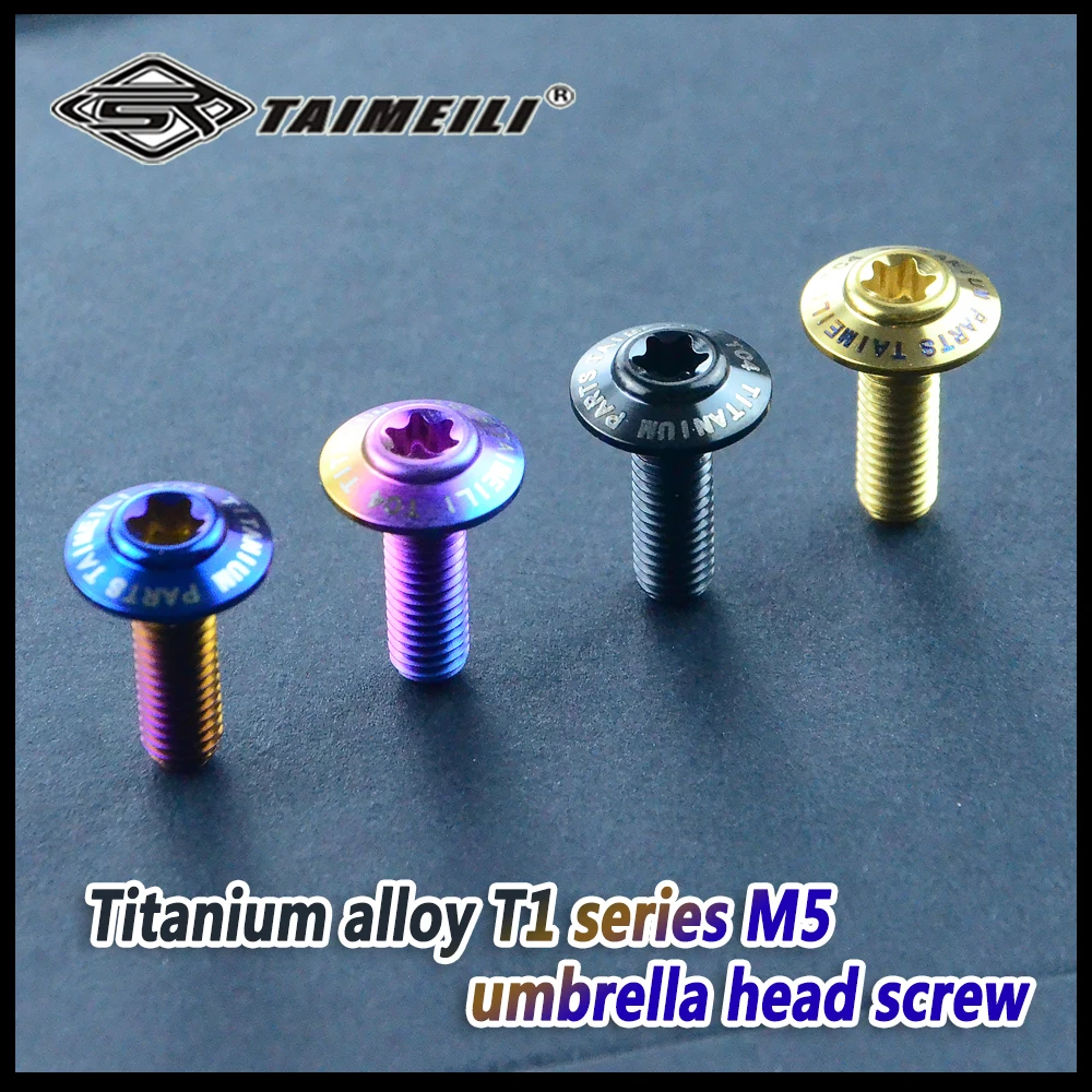 TAIMEILI T1 Series Titanium Alloy Umbrella Head Torx Screws M5x12/15/20/25mm Motorcycle Mod Replacement Fasteners 4/8/10Pcs