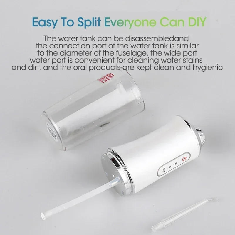 2025 Irrigatore orale Dentale Acqua Flosser Per La Pulizia Dei Denti USB Acqua Filo Interdentale Jet Dente Pick 4 Punte Bocca lavatrice