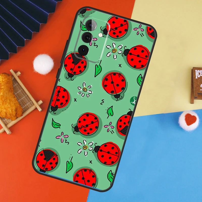 Ladybug Beetle Case For Samsung Galaxy A52 A32 A12 A53 A33 A23 A13 A54 A34 A14 A51 A15 A25 A35 A55 Cover