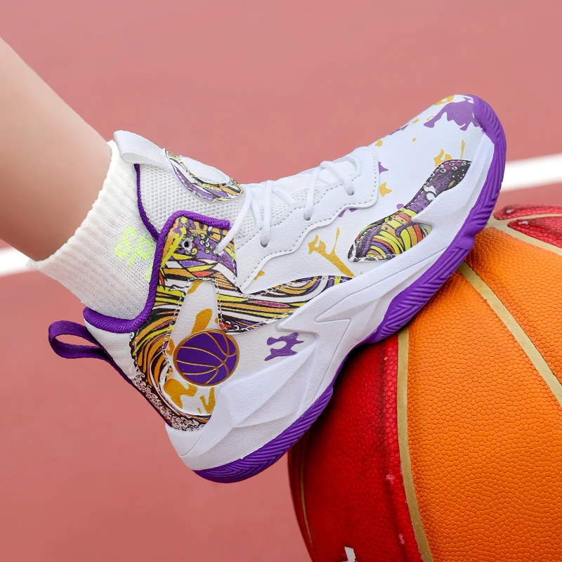 

Children Basketball Shoes for Boys Sneakers Fashion Kids Sports Shoes Non-slip Outdoor Athletic Training Child Basket Sneaker