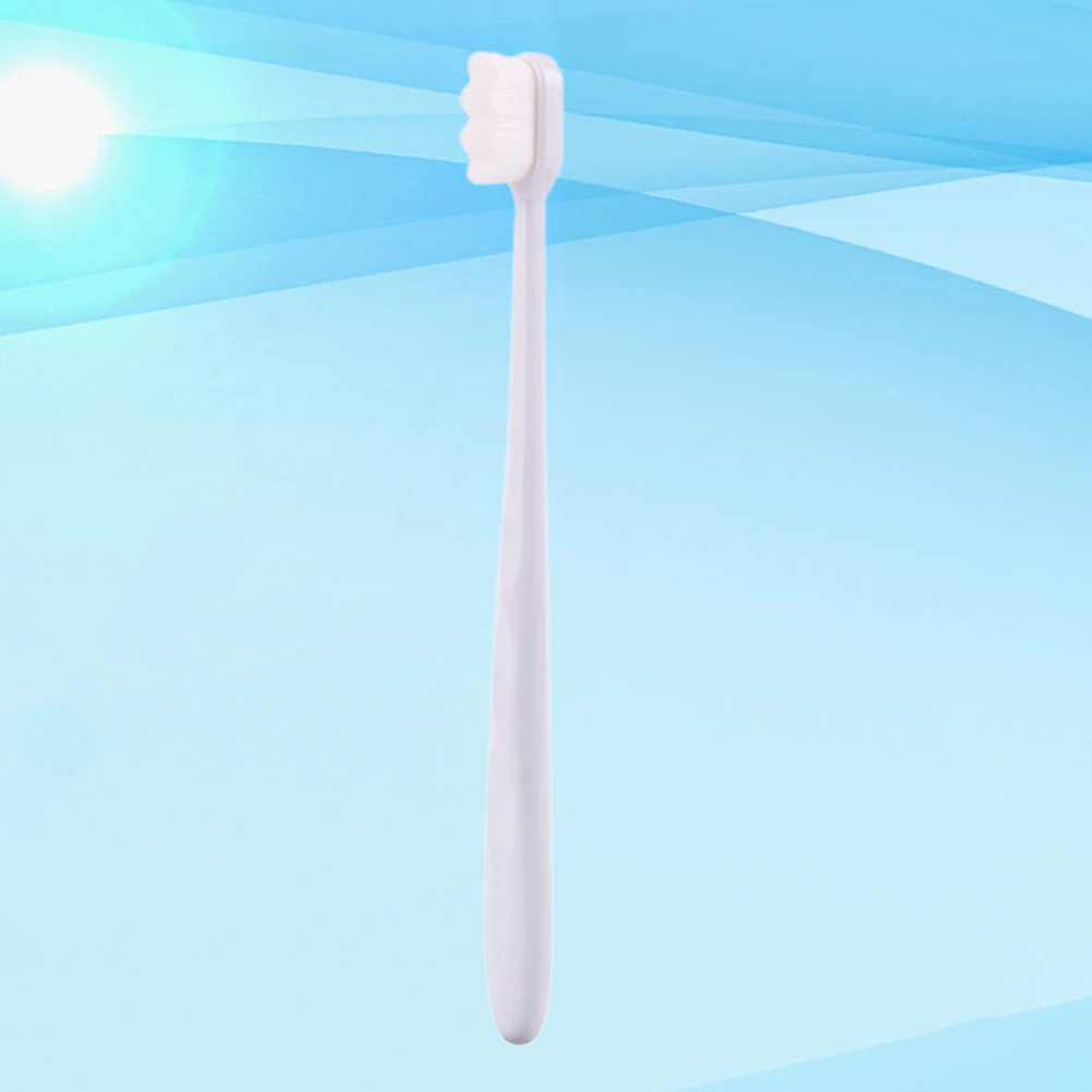 

Soft Bristle Toothbrushes Micro-Nano Bristles Ergonomic Anti-Slip Handle For Oral Cleaning Teeth Care Tool White