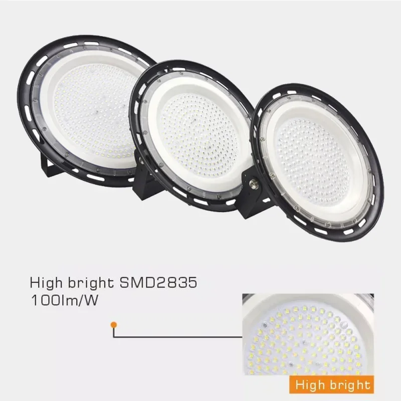 High Bay Light Spot Light Ceiling Light 100W 200W 300W UFO LED Lamp 6000K IP65 Super Bright Commercial Industrial Lighting