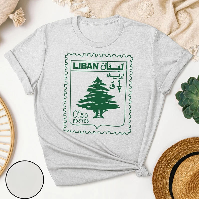 Lebanon Vintage Support Lebanon T-shirt Beirut Map Tee Lebanese Flag ShirtS Free Palestine Lebanese Woman Activist Gift Cotton